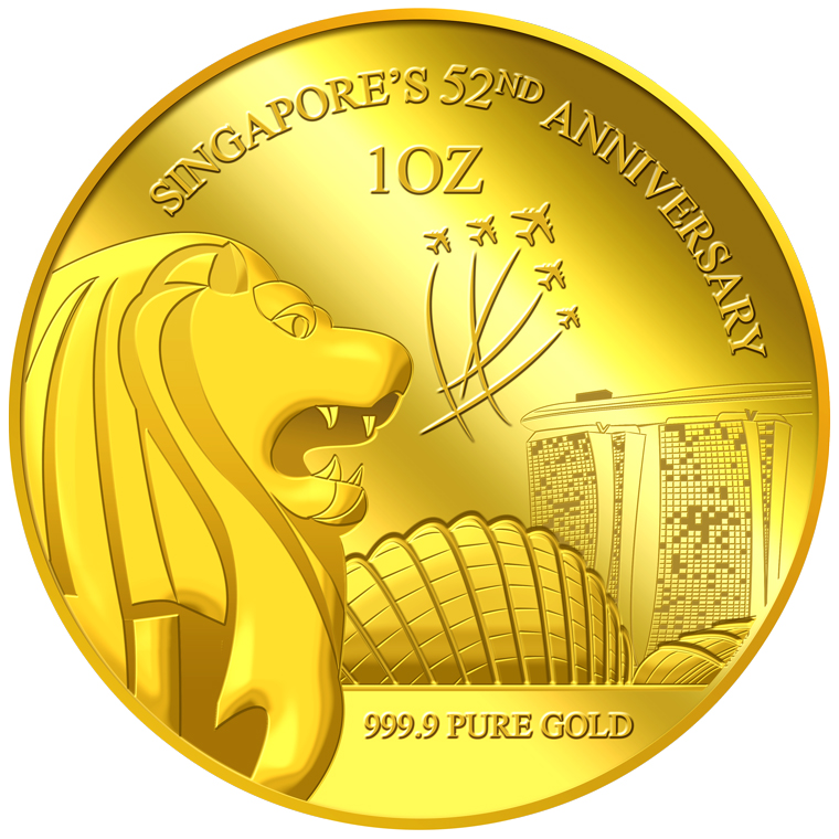 1oz Sg 52nd Anniversary Gold Coin Year 2017 Silver In 1oz Sg 52nd Anniversary Gold Coin Year 2017 Silver In Singapore Online Price